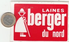 AUTOCOLLANT . Prêt à Porter Laines BERGER du NORD. Vintage