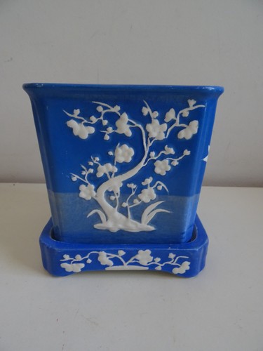 Ancien cache pot - en, faience