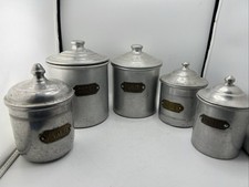 Belles Série De 5 Pots A Epices Alu ,  Deco, Cuisine, Objets Anciens.