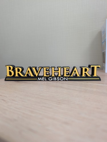 Plaque logo braveheart - plaque, 3d