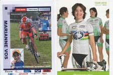TOUR DE FRANCE CYCLISME 2 CARTES DE MARIANNE VOS