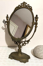 miroir psyché ancien bronze inclinaison réglabe vintage