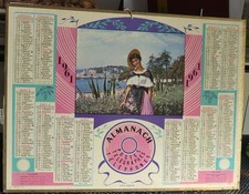 Calendrier des postes 1961