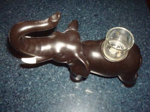 Elephant candle holder - candle,
