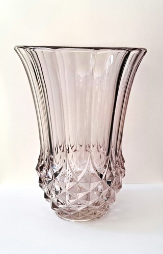 Vase vintage verre moulé