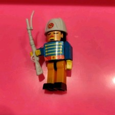 Figurine montable KINDER personnage Lego soldat garde safari Vintage 80