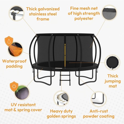 10ft large trampoline - large, safety