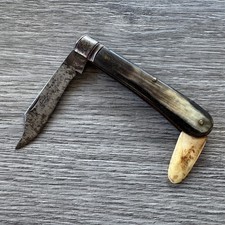 Ancien Couteau Greffoir Tarry LEvigne Salamandre Manche en Corne 9 cm