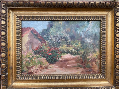 Tableau ancien paysage ricoux - tableau,