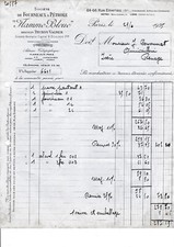 PARIS FLAMME BLEUE SOCIETE FOURNEAUX A PETROLE FACTURE ET TRAITE ANNEE 1925