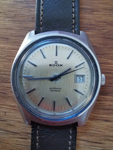 Edox incabloc automatic date - incabloc,