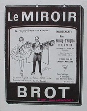 PUBLICITE MIROIR BROT DANSEUSE