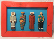 Tableau 3D  - Décoration Murale, Afrique, Ethnique / Cadre en bois