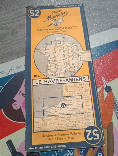 Carte michelin ww2 datée - michelin,