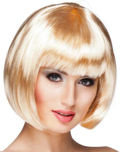 Perruque courte blonde - courte,