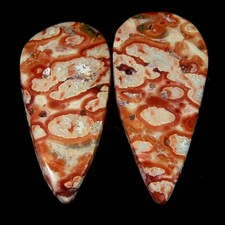 Paire de jaspe en peau de