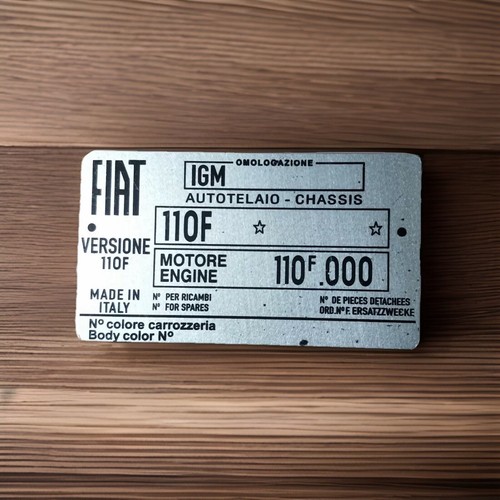 Plaque signalétique fiat - fiat, 500