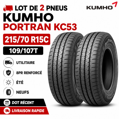 Lot pneus kumho portran - de,