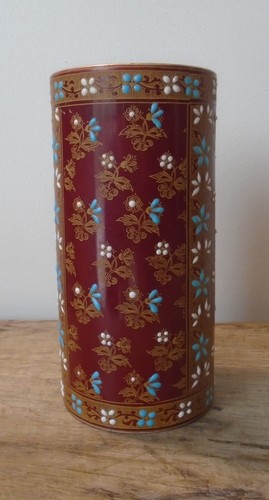 Vase rouleau gien decor fleur - gien,