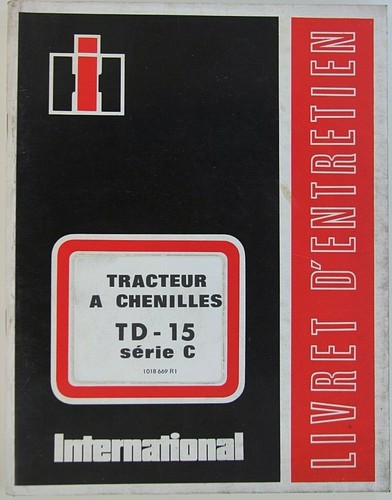 Livret entretien tracteur - d'entretien, à