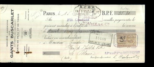 Gants buscarlet paris 1921 - gants,