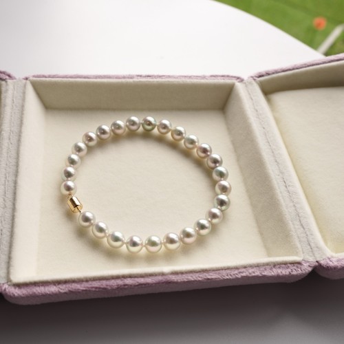 Bracelet rond perles akoya - bracelet, en
