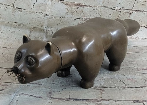 Fonte bronze botero chat art - fonte,