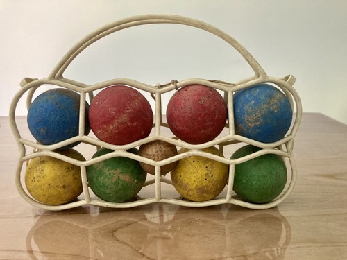 Jeu boules ancien bois - ancien,