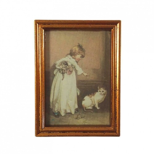Peinture chat fille dans - et,