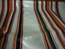 neuf ,tissu plastifié  rayures ,nappe, rideau ,vendu au métre=1m,50 large 
