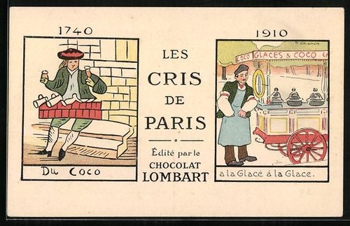 Carte postale paris chocolat - postale, paris,