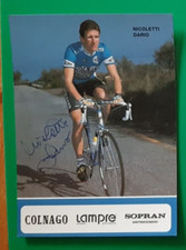 CYCLISME carte cycliste NICOLETTI DARIO équipe COLNAGO LAMPRE 1991 signée