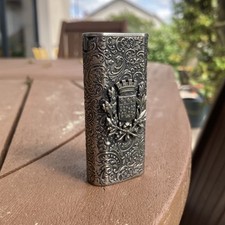 Ancienne Boîte Etui Porte-Allumettes Pyrogène de Poche Blason - Saillart Ainé