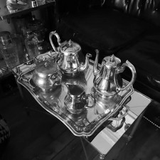 Important Service à Thé/Café Christofle en Métal Argenté vers 1930