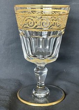 VERRE A PIED EN CRISTAL  DE  BACCARAT ELDORADO OR SIGNE
