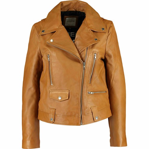 Blouson motard marron - , pour