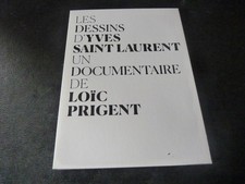 RARE! DVD DIGIPACK "LES DESSINS D'YVES SAINT LAURENT" documentaire Loic PRIGENT
