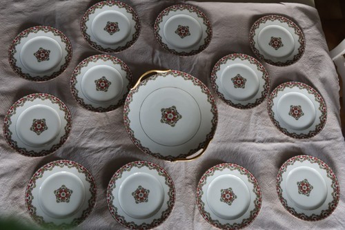 Service dessert art deco - dessert,
