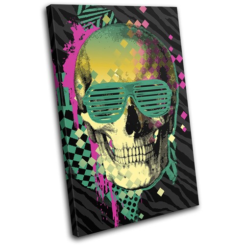 Skull skeleton retro neon - skull,