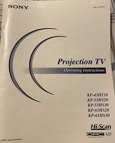 Sony 2001 projection owners - sony,