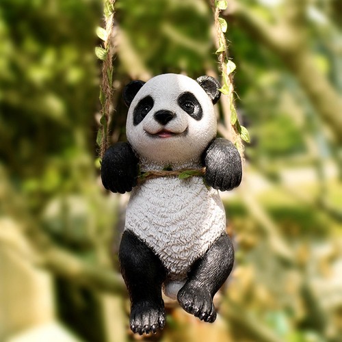Swing panda statue - swing,