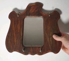 ancien miroir biseauté bois