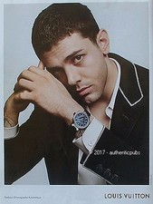 PUBLICITE LOUIS VUITTON MONTRE TAMBOUR CHRONOGRAPHE DE 2017 FRENCH AD PUB ADVERT