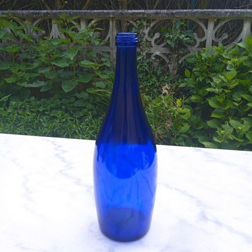 Bouteille bleu cobalt - bleu,