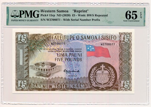 Billet western samoa livres - western, 5