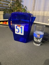 ANCIEN PICHET-CRUCHE-CARAFE  PASTIS 51  en plastique Bleu Et verre Collector