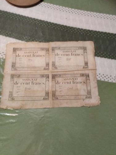 France assignat 100 livres - france,
