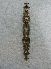 ancienne plaque rosace entrée de serrure bronze meuble bureau porte buffet cle