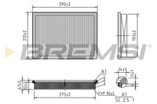 BREMSI Filtre À Air Pour Jeep