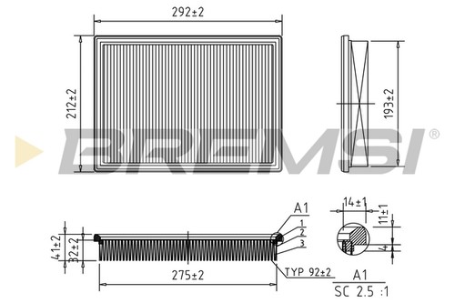 Bremsi filtre air pour - filtre,